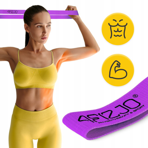 Резинка для фитнеса  4FIZJO Flex Band 16-22 кг Violet - фото №3